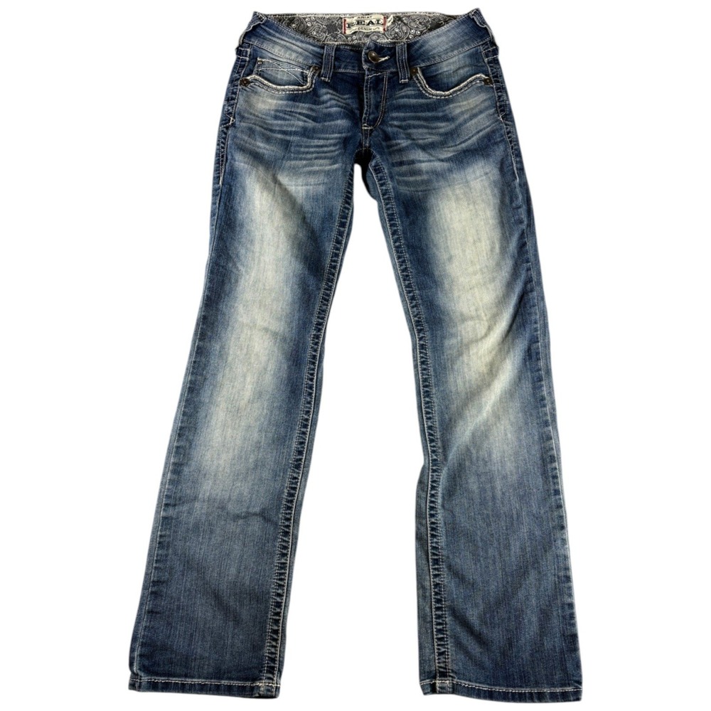 Ariat R.E.A.L. Denim Jeans Womens 28S Blue Rodeo Bootcut Midrise Stretch Western